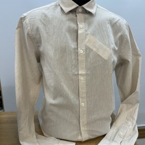 CAMISA DE LINO Y ALGODÓN BEIGE